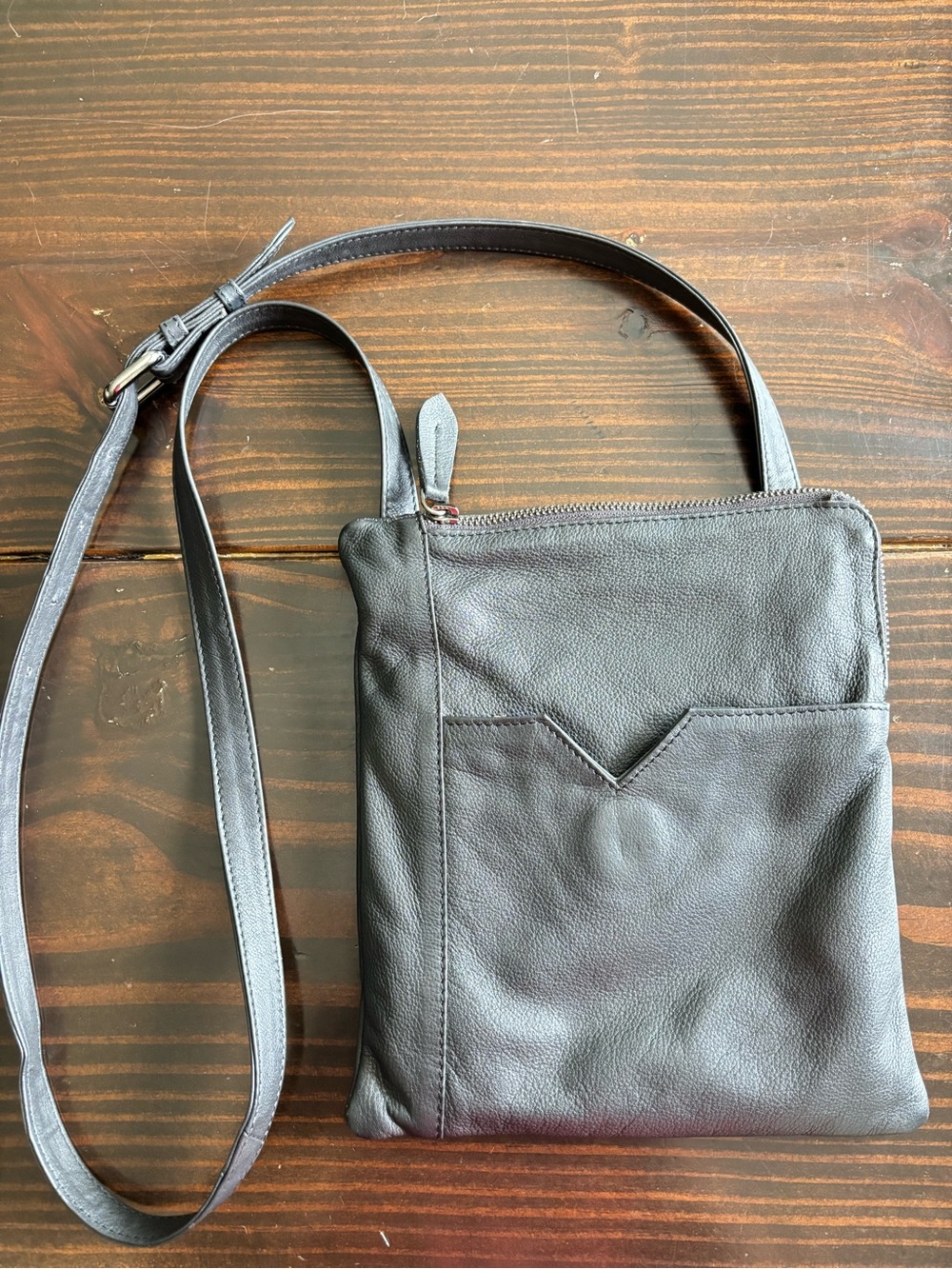 latico Black Leather Crossbody Bag